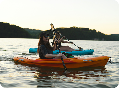 two people on kayaks